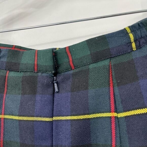 O'Neil of Dublin Plaid Irish Wool Midi Skirt Multicolor Womens Size 8P - Picture 6 of 7